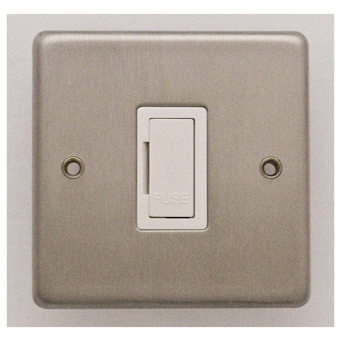 Eurolite Switches Satin Stainless Steel Stainless steel Unswitched Fuse Spur - Satin Stainless Steel