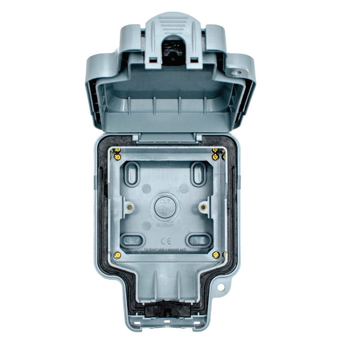 Eurolite Switches Grey Utility 1 Gang Enclosure - Grey