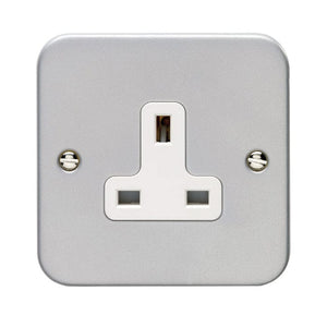 Eurolite Plug Sockets Grey Utility 1 Gang Unswitched Socket - Grey