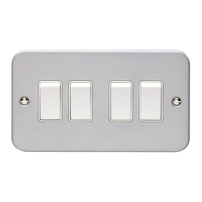 Eurolite Switches Grey Utility 4 Gang Switch - Grey