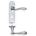 Arundel Lever on Backplate Lever Lock - Short Plate Polished Chrome Love Handles uk