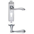 Arundel Lever on Backplate Lever Euro Lock - Short Plate Polished Chrome Love Handles uk