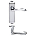 Arundel Lever on Backplate Lever Latch - Short Plate Polished Chrome Love Handles uk