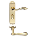Arundel Lever on Backplate Lever Bathroom - Short Plate Polished Brass Love Handles uk