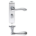 Arundel Lever on Backplate Lever Bathroom - Short Plate Polished Chrome Love Handles uk