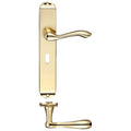 Arundel Lever on Backplate Lever Lock - Long Plate Polished Brass Love Handles uk