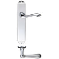Arundel Lever on Backplate Lever Latch - Long Plate Polished Chrome Love Handles uk