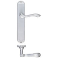 Arundel Lever on Backplate Lever Latch - Long Plate Satin Chrome Love Handles uk