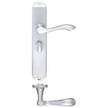 Arundel Lever on Backplate Lever Bathroom - Long Plate Satin Chrome Love Handles uk
