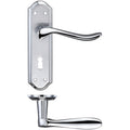 Lincoln Lever on Backplate Lever Lock Polished Chrome Love Handles uk
