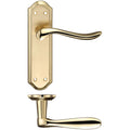 Lincoln Lever on Backplate Lever Latch Polished Brass Love Handles uk