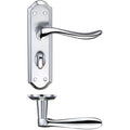 Lincoln Lever on Backplate Lever Bathroom Polished Chrome Love Handles uk