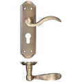 Winchester Lever on Backplate Lever Euro Lock Florentine Bronze Love Handles uk