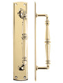 Zoo Hardware Pull Handle on Backplate — Polished Brass