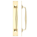 Cast Brass Pull Handle with Backplate