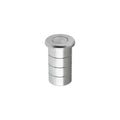 Zoo Hardware Dust Socket for Flush Bolts in stainless steel, measuring 20mm diameter and 25mm height, featuring a cylindrical design with a smooth, rounded top.