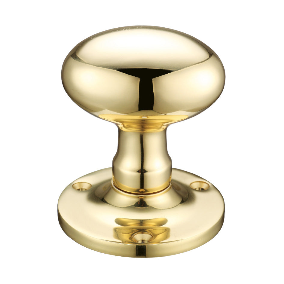 Oval Mortice Knob Furniture - 62.5mm Rose Diameter