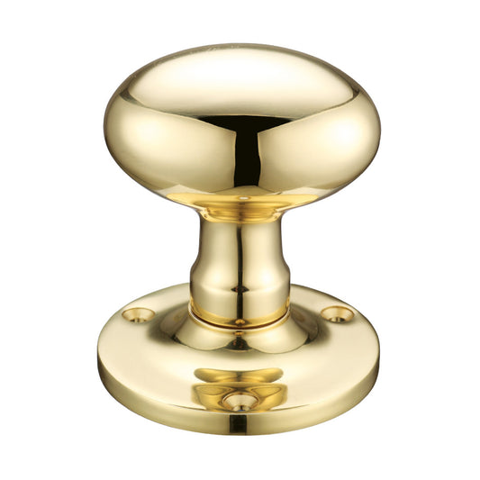 Oval Mortice Knob Furniture - 62.5mm Rose Diameter
