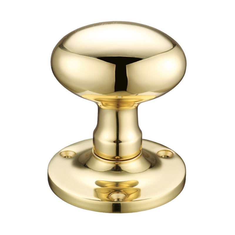 Oval Mortice Knob Furniture - 62.5mm Rose Diameter