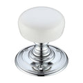 Porcelain Mortice Knob on Round Rose - Face Fix