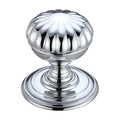 Flower Mortice Knob on Round Rose - Concealed Fix