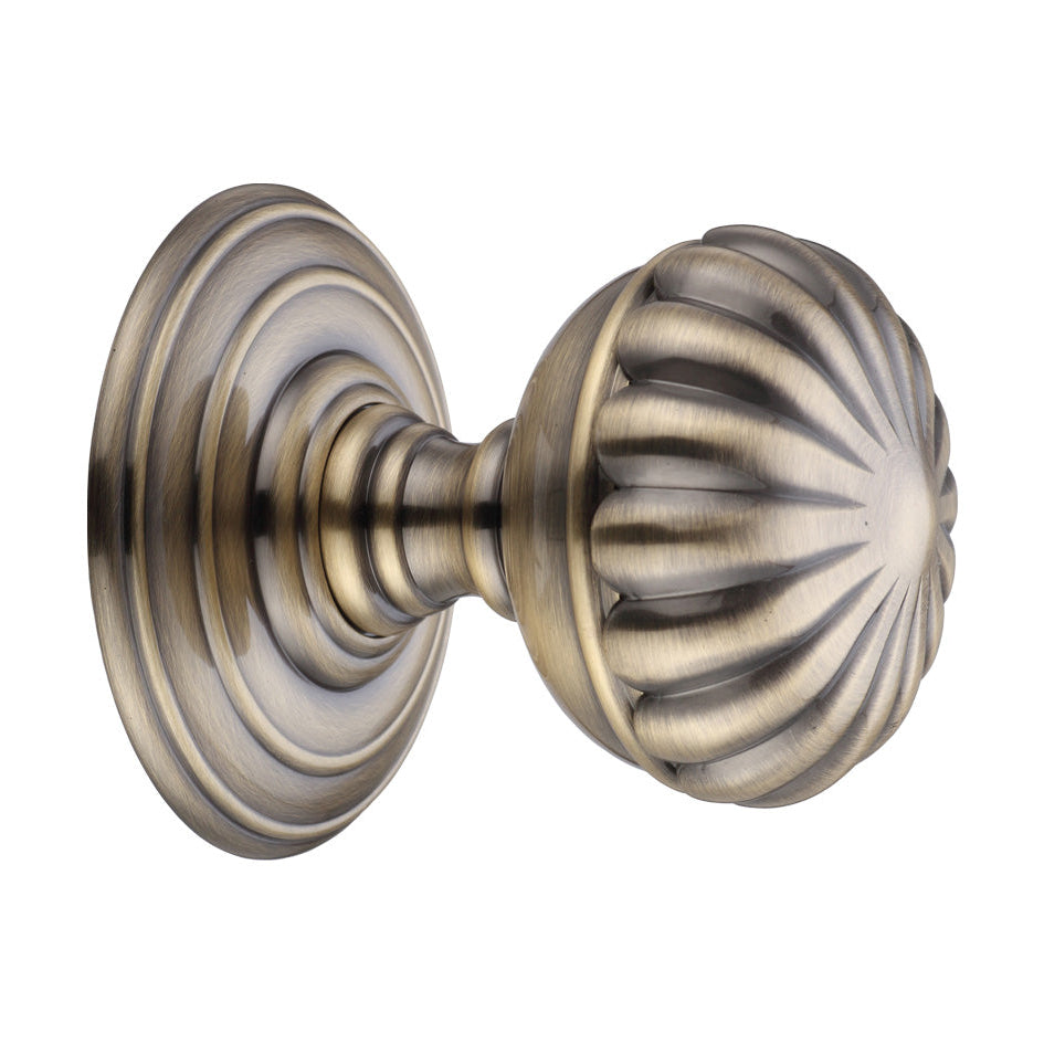 Flower Mortice Knob on Round Rose - Concealed Fix