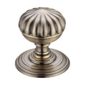 Flower Mortice Knob on Round Rose - Concealed Fix