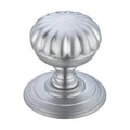 Flower Mortice Knob on Round Rose - Concealed Fix