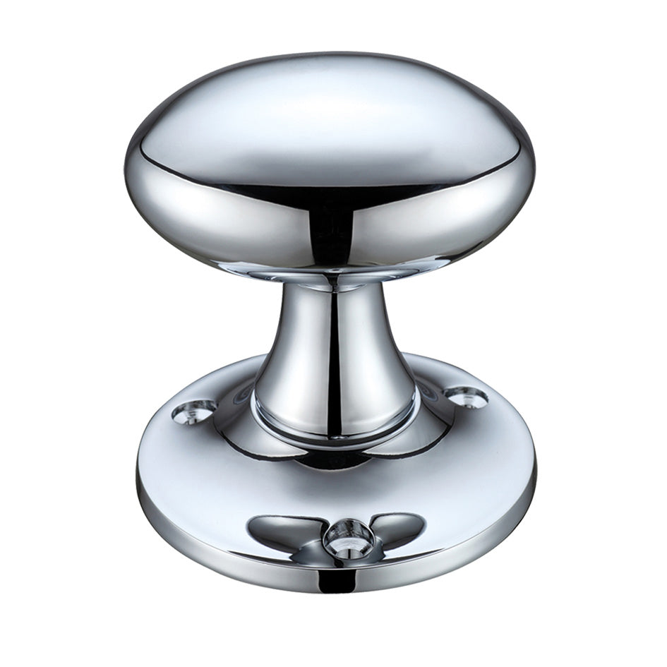Oval Mortice Knob Furniture 60mm Rose dia.