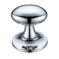 Oval Mortice Knob Furniture 60mm Rose dia.