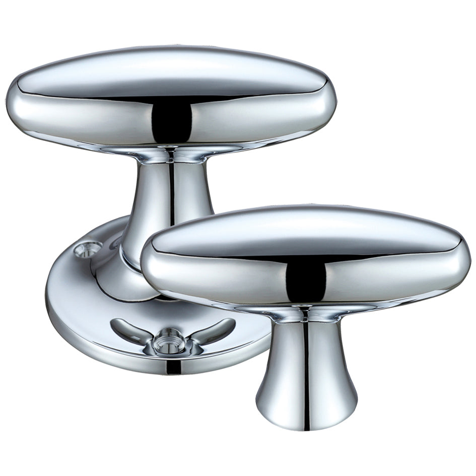 Extended Oval Mortice Knob Furniture  60mm Rose dia.