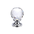 Glass Ball Cabinet Knob – Facetted