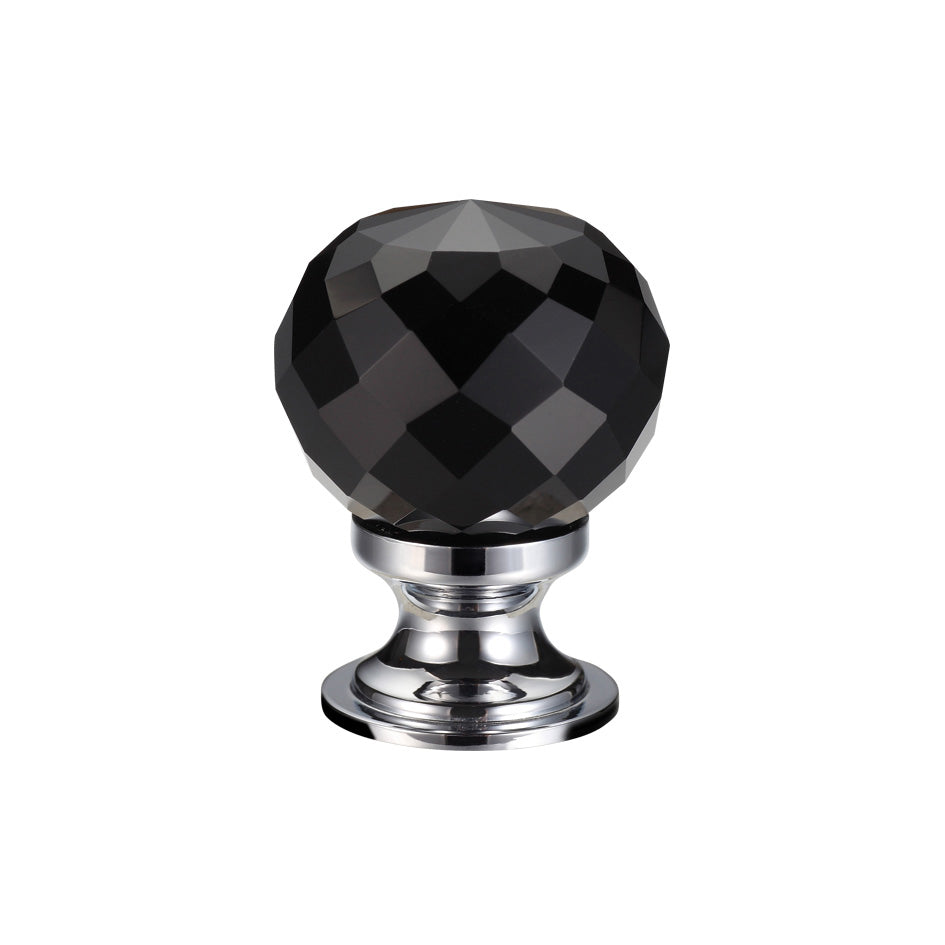 Glass Ball Cabinet Knob - Facetted 25mm