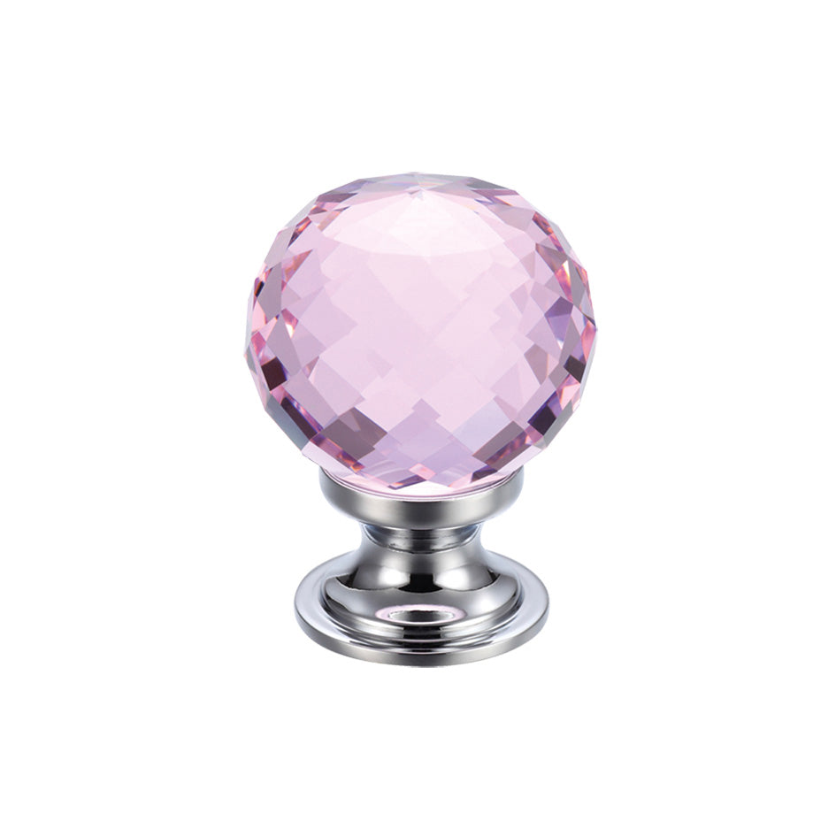 Glass Ball Cabinet Knob - Facetted 25mm