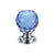 30mm / Polished Chrome / Blue Glass