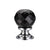 30mm / Polished Chrome / Black Glass