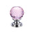 30mm / Polished Chrome / Pink Glass