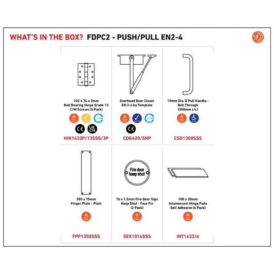 Commercial Fire Door Pack - Push EN2-4 Pull