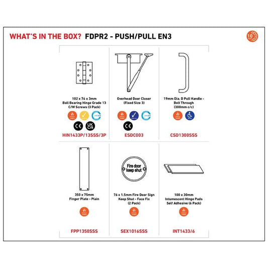 Carlisle Brass Residential Fire Door Pack - Push EN3 Pull – view 2