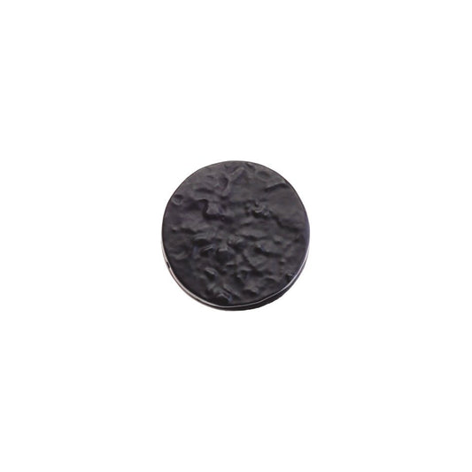 Zoo Hardware Escutcheon with Cover in a standard 1.5-inch size, featuring a textured black finish and round shape.