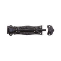 Zoo Hardware Plain Door Bolt in a textured black finish, featuring a sturdy latch mechanism and mounting plate, designed for securing doors.