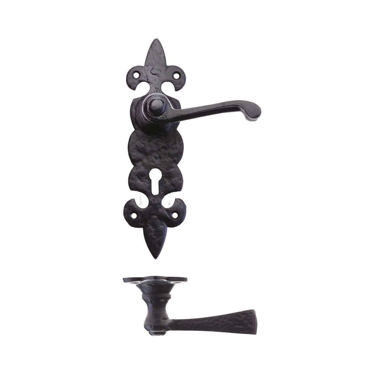 Lever on Fleur De Lys Backplate