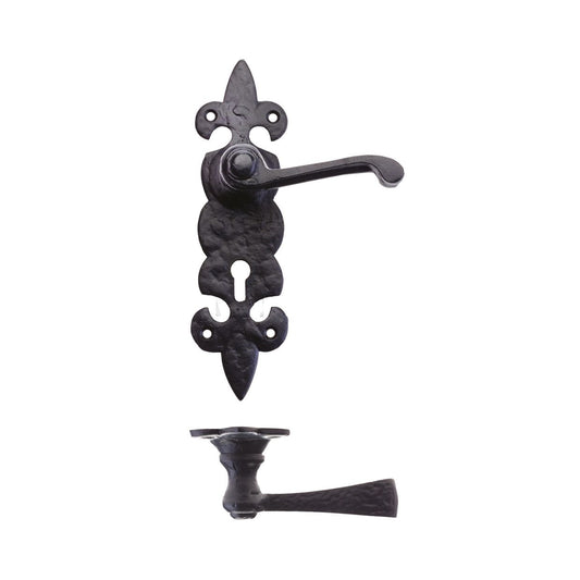 Lever on Fleur de Lys Lock Backplate
