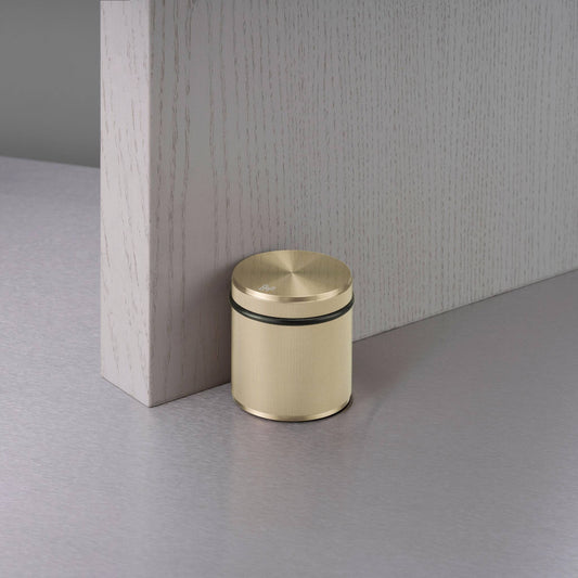 Door Stop Freestanding Linear Brass