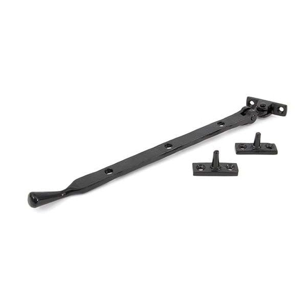 From The Anvil Window Hardware Black Black 12" Handmade Peardrop Stay