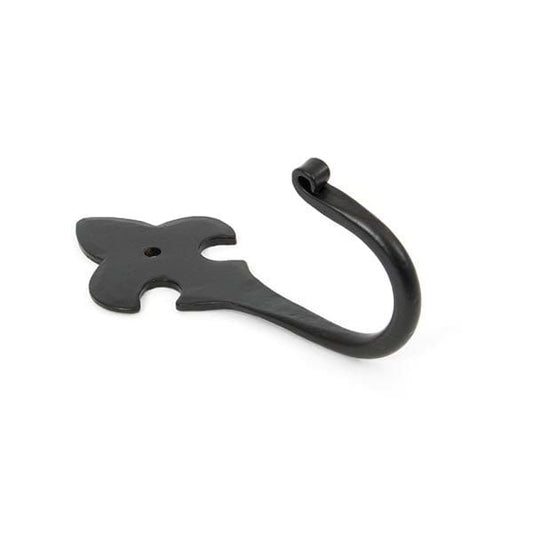 From The Anvil Coat & Hat Hooks Black Black Fleur-De-Lys Coat Hook