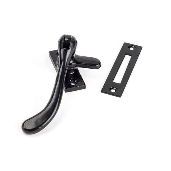From The Anvil Window Hardware Black Black Handmade Peardrop Fastener