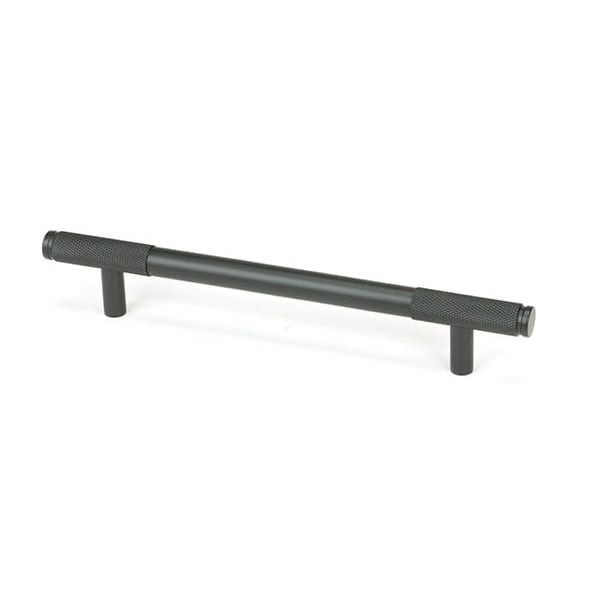 From The Anvil Cupboard Handles Medium Matt Black Half Brompton Pull Handle