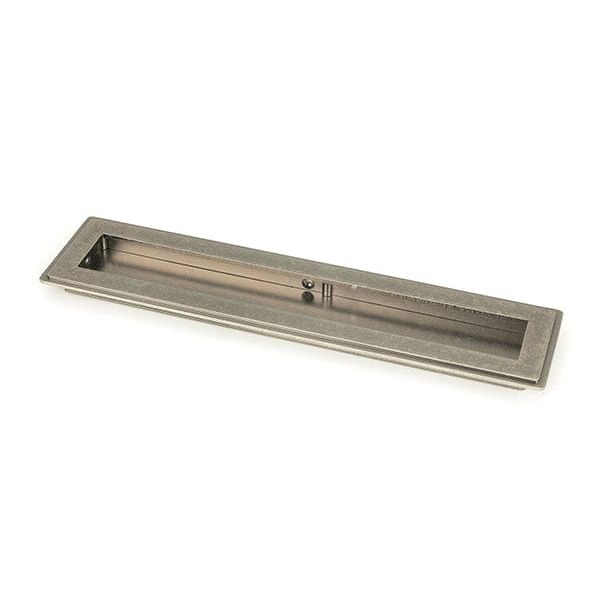From The Anvil Flush Pull Handles 250mm Pewter  Art Deco Rectangular Pull