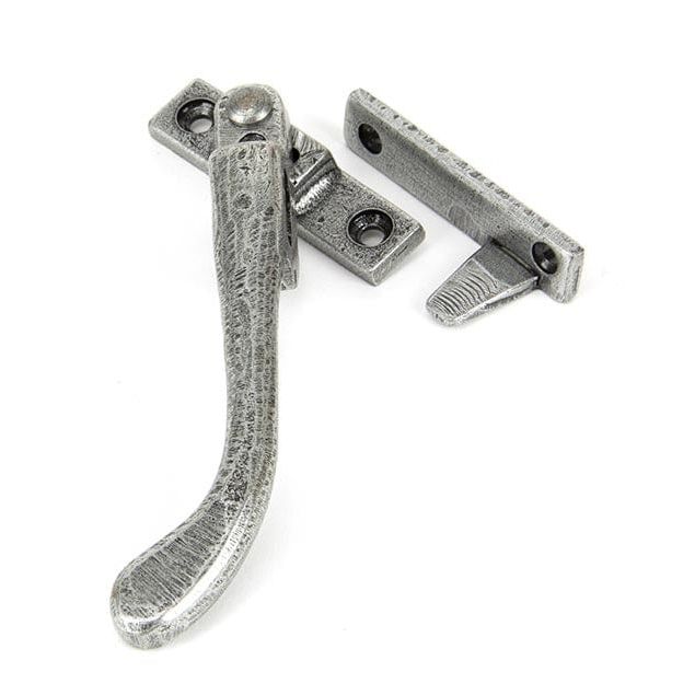 From The Anvil Window Hardware Left Hand Pewter Night-Vent Locking Peardrop Fastener